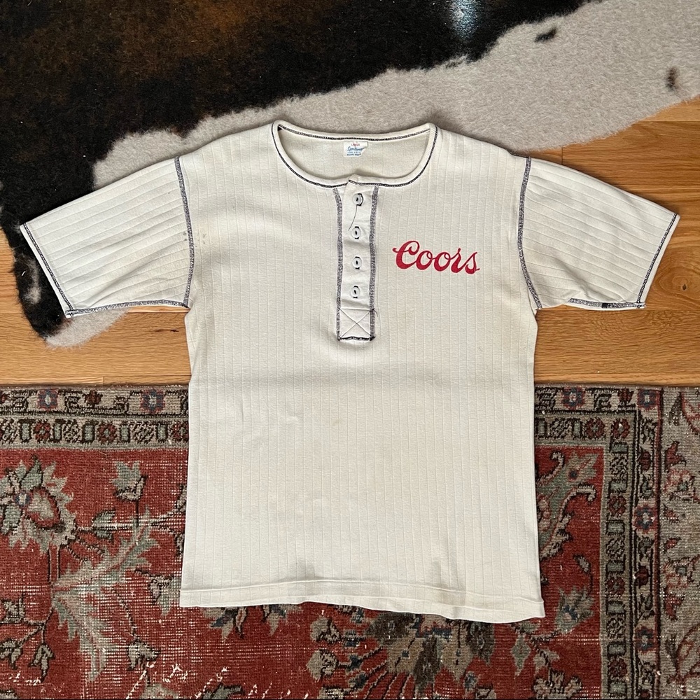 Vintage Coors Ribbed Henley